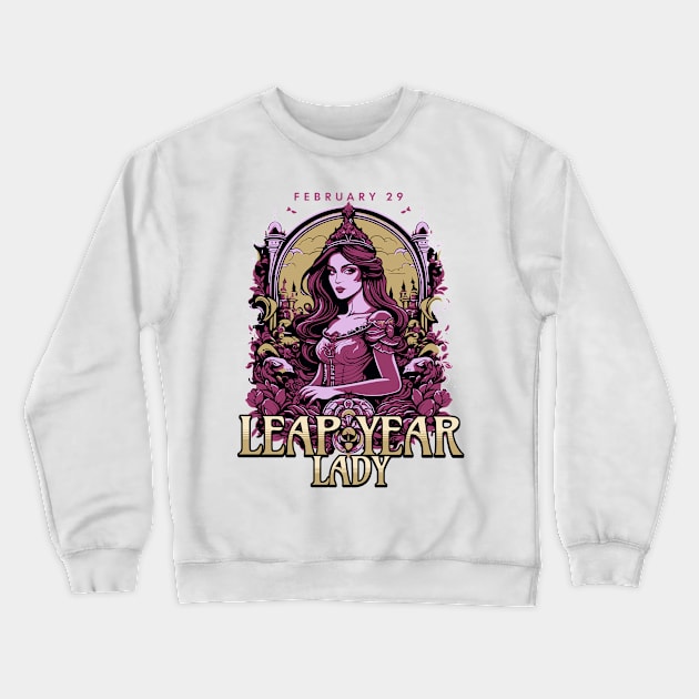 Leap Year Lady | Feb 29th Birthday Party Crewneck Sweatshirt by Alaigo